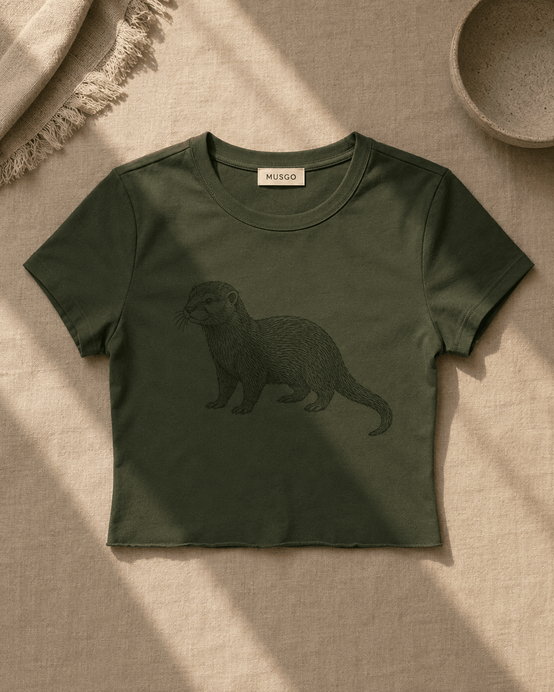 Polera Crop Chungungo color Musgo